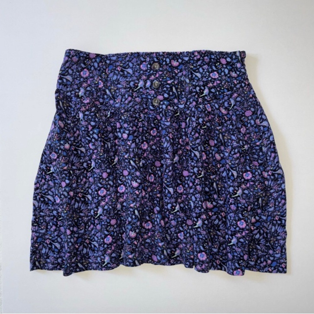 AE - Floral / Bird A-Line Mini Skirt